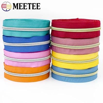 2/3/5/8/10M 5# Nylon Coil Zippers For Bag Clothes DIY Plastic Zipper Tape By The Meter Decorative Zips Repair Sewing Accessories