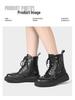 Autumn/Winter Unisex High-Top Punk Retro Flame Thick-Soled Height-Increasing Martin Boots