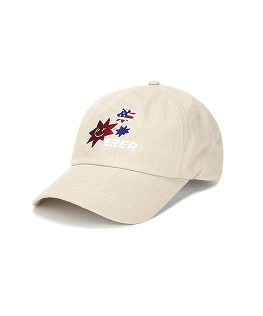 ERER (Us) Three Star Ball Cap Beige