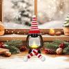 Snowman Lantern Christmas Small Lamp Decor Hangable Lamp With Hats Scarves For Holiday Outdoor Indoor Party Tabletop Tree Winter