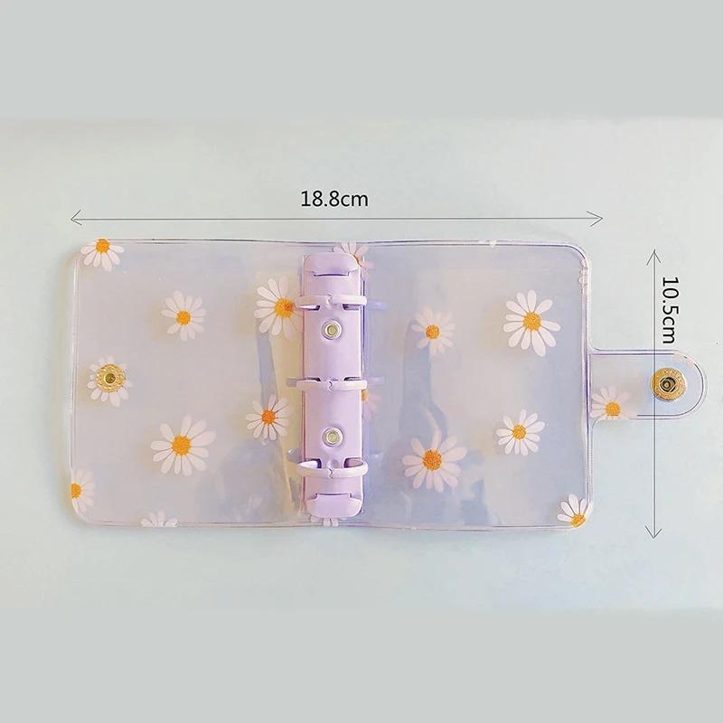 Mini 3 Hole Daisy Binder Note Planner Organizer Notebook Journal Diary Ring Binder Kawaii School Supplies