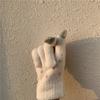 Adorable Knitted Wool Gloves with Touchscreen Functionality Warm Fleece-lined Cycling Gloves
