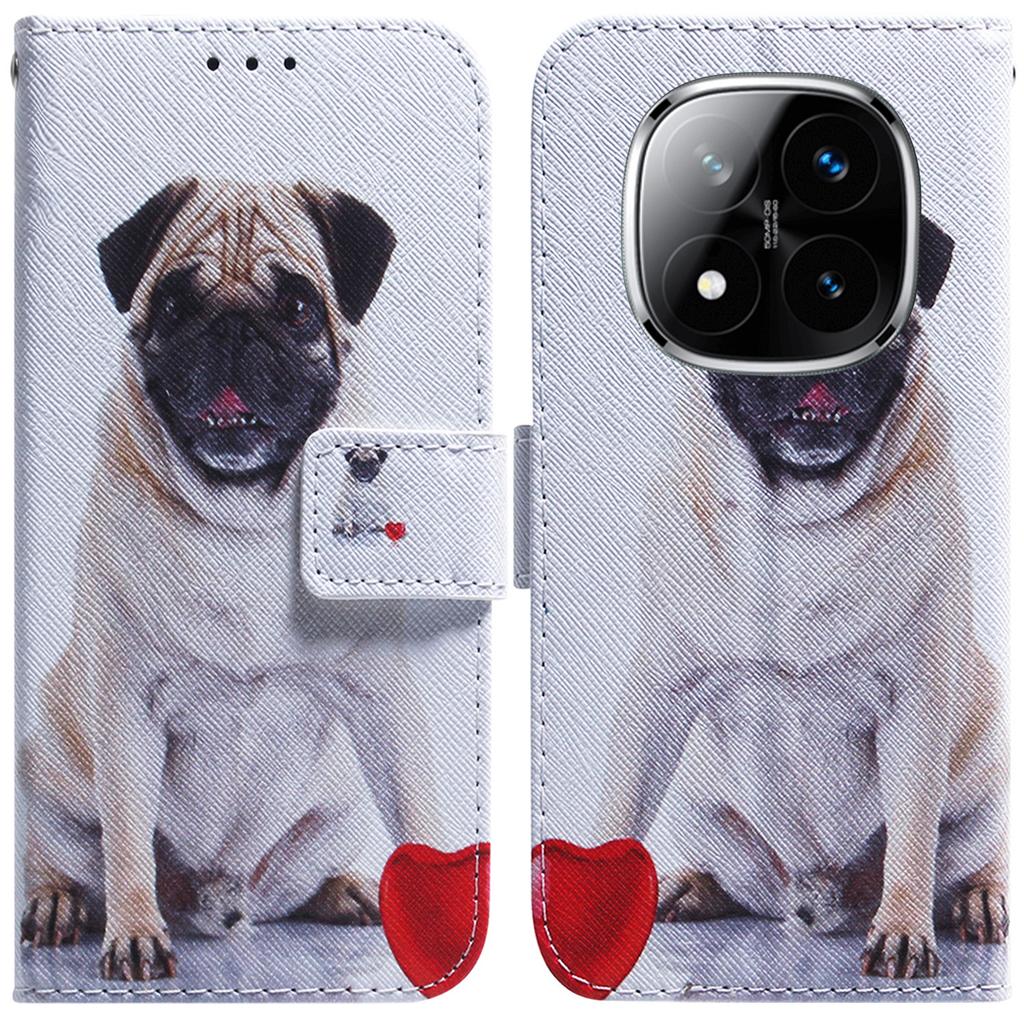 For Xiaomi Redmi Note 14 Pro 5G/Poco X7 5G Wallet Case Pattern Print Leather Phone Cover