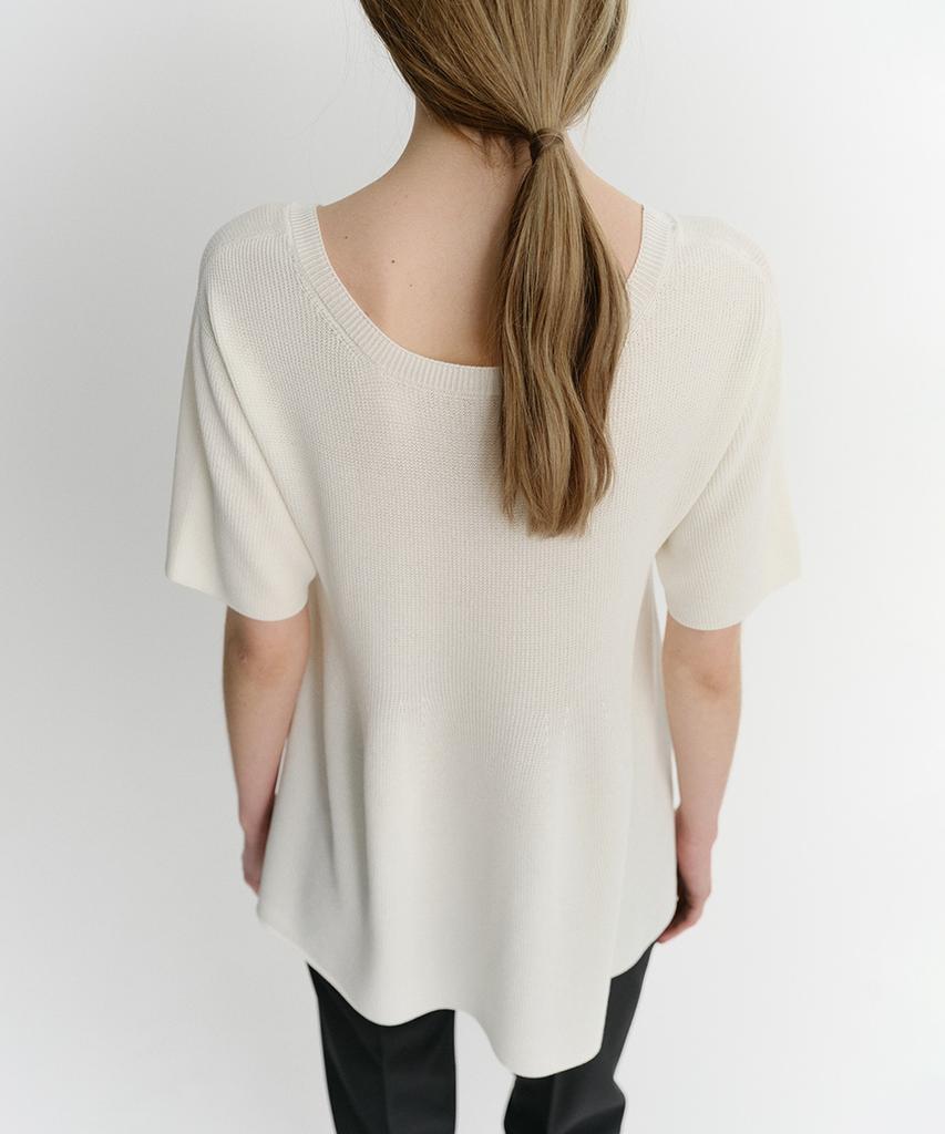 Ia Sue Flare Knit Top (Ivory)