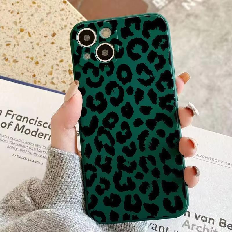 Black Leopard Print Trendy Phone Case For Samsung Galaxy S25 Ultra S26 S24 S23 FE S22 Plus S21 S20 A54 A55 A35 A15 Soft Cover