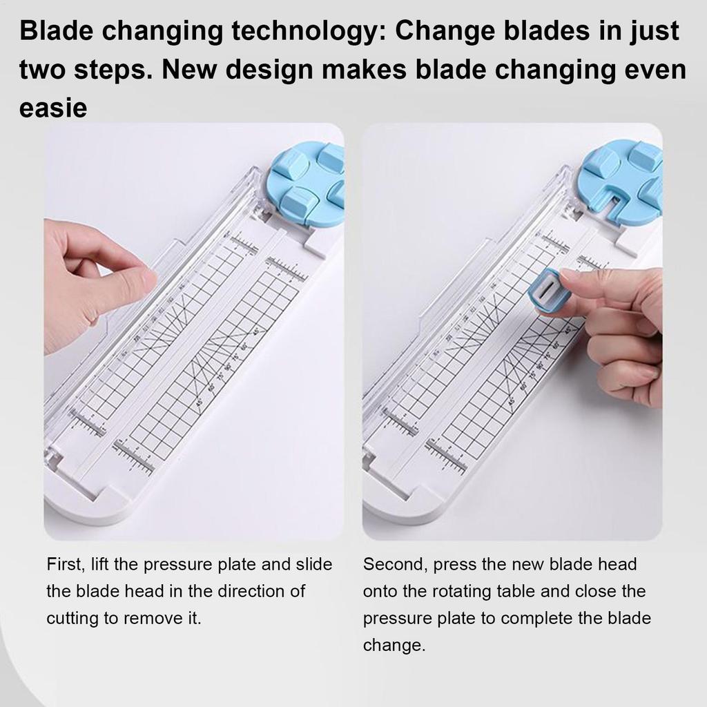 Paper Cutter 4-in-1 Multi-Function Photo Cutter Scrapbooking Cutter Creasing Machine Hand-Cutting Card Label Cardboard Art Tools