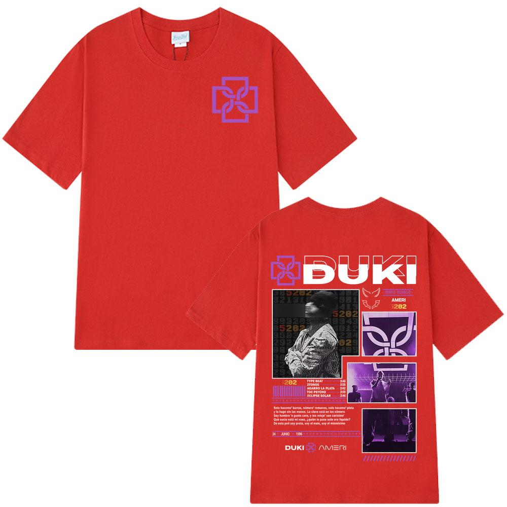 2025 Rapper Duki MIXTAPE Album T-shirt Men Women Fashion Hip Hop Vintage 100% Pure Cotton T-shirt O-Neck Leisure T-shirts Y2k