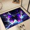 3D Butterfly Diatomaceous Earth Non-slip Absorbent Bath Mat for Bathroom Entrance