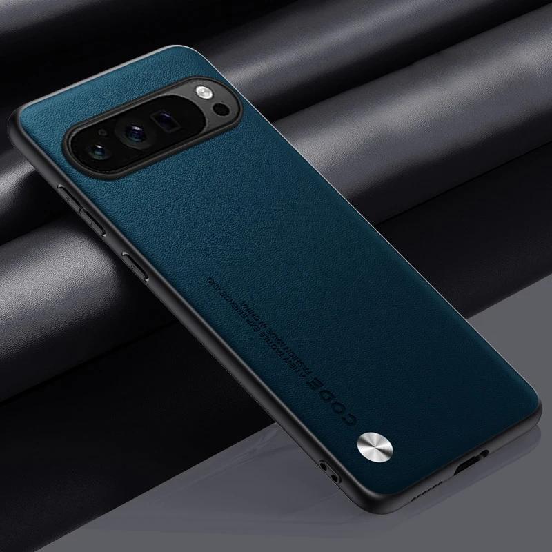 Business Leather Texture Ultra Slim Soft Phone Case For Google Pixel10 9 8 Pro XL Shockproof Solid Color Skin Feel Protect Cover