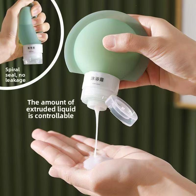 Silicone Travel Dispensing Bottle Shampoo and Body Wash Travel Gadget Skin Care Product Portable Makeup Remover Oil Leak-proof Empty Bottle