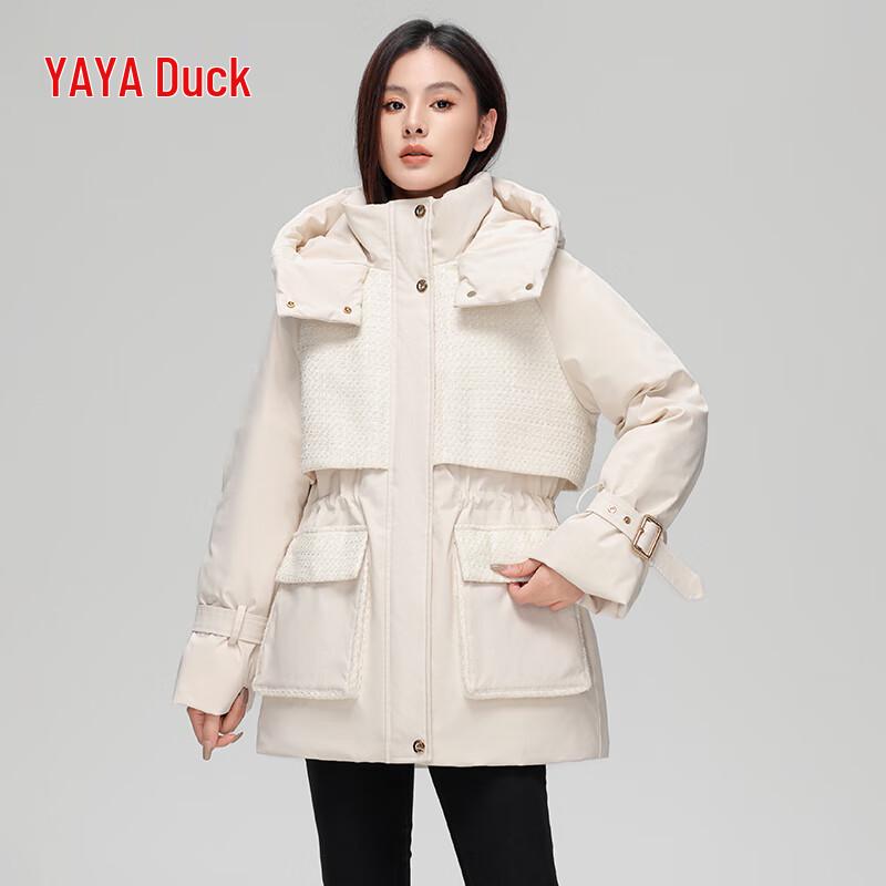 Yaya Women's Mid-Length Slim-Fit Hooded Down Parka