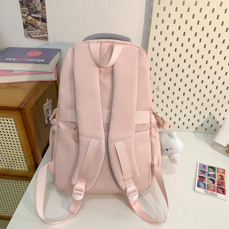 Large Capacity Junior High School Schoolbag Women's Color Contrast Backpack