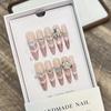 Dairuisen Purple Cat Eye Manicure: Handmade Wearable Nails with Crushed Diamond Detachable Pieces