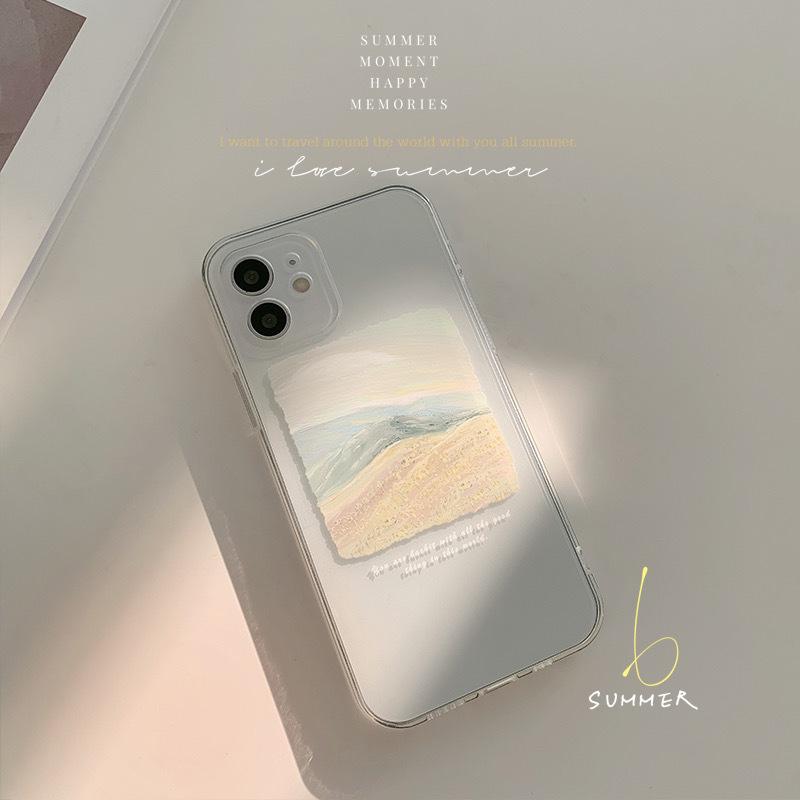 

Oil Painting Landscape New 13 Suitable for 15pro Apple 14 Protective Case Iphone12 Mobile Phone Case 16 Silicone Paint 11 12pro(6.1)