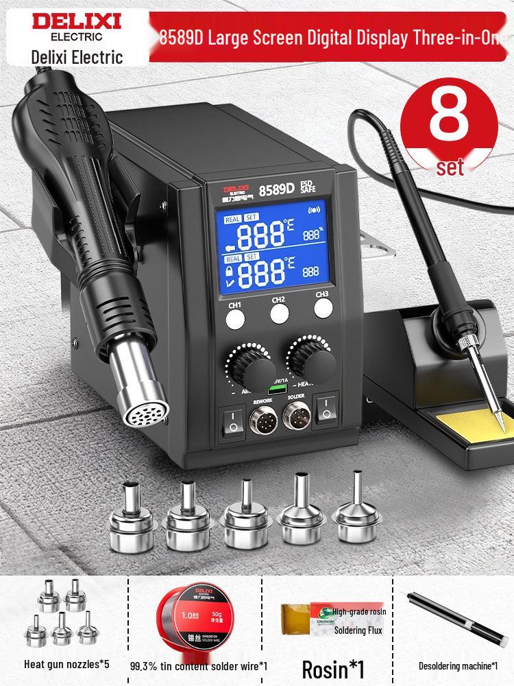 Delixi Electric 3-in-1 Soldering & Desoldering Station for Mobile Phone Repair