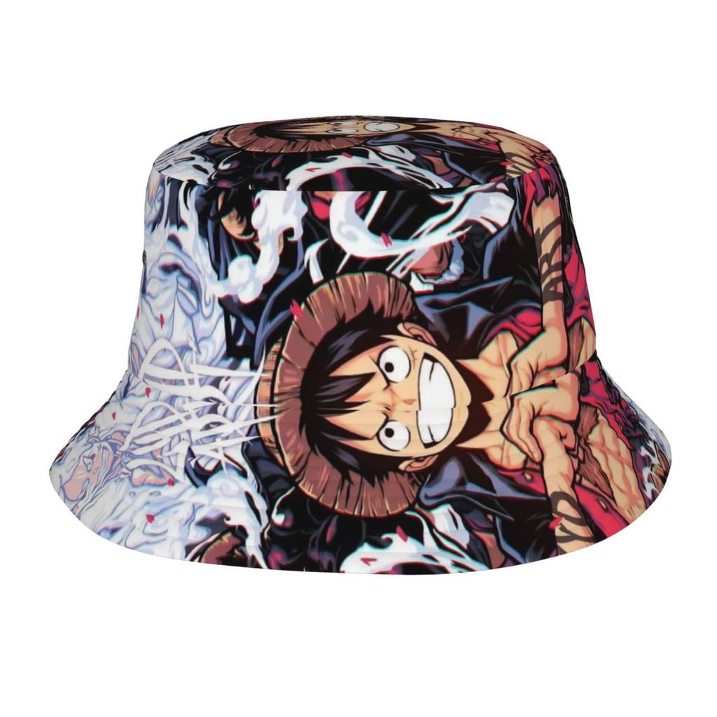 Japonia Anime Zoro Luffy Czapki Bucket Hat z Czaszką dla Kobiet Mężczyzn Letnia Jednoczęściowa Kapelusz Floppy Unikalna na Sporty na Świeżym Powietrzu Kapelusz Wędkarski Ispoti