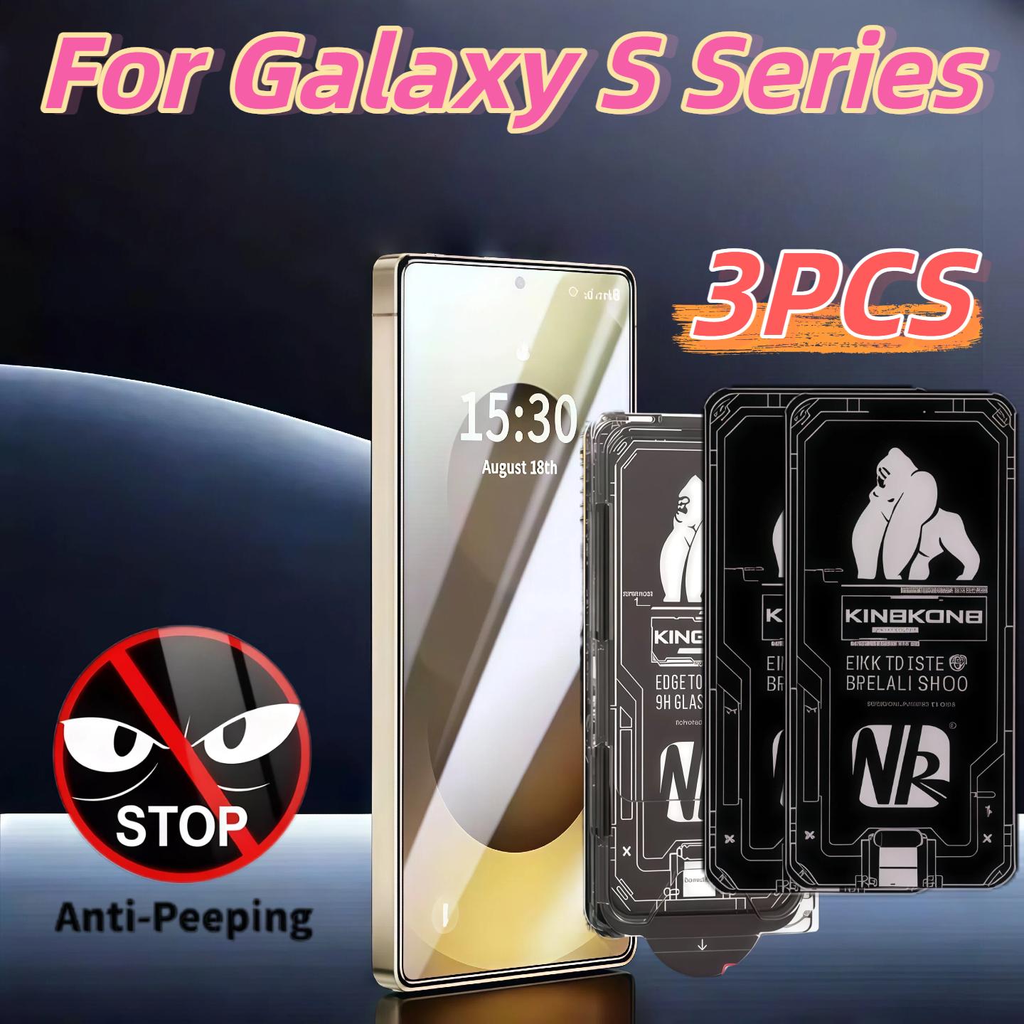 

3PCS Privacy Screen Protector for Galaxy S26/S26 Plus/S26 Ultra/S25/S25 Plus/S25 Ultra/S24/S24 Plus/S24 Ultra - Tempered Glass Galaxy S23+