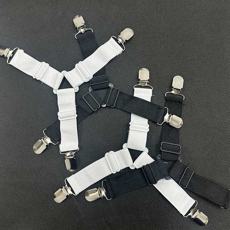 4Pcs/Set Elastic Bed Sheet Grippers Belt Fastener Bed Sheet Mattress Cover Blankets Quilt Holder Sofa Covers Organize Gadgets