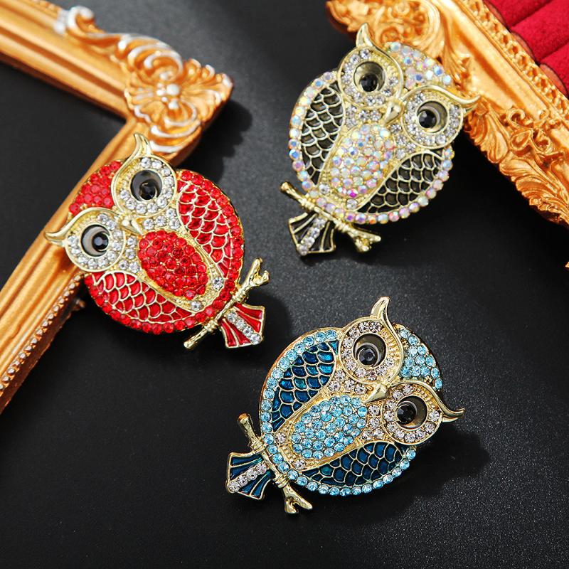 Metal Animal Owl Brooch For Women Clothing Coat Jewelry Accessries Gifts
