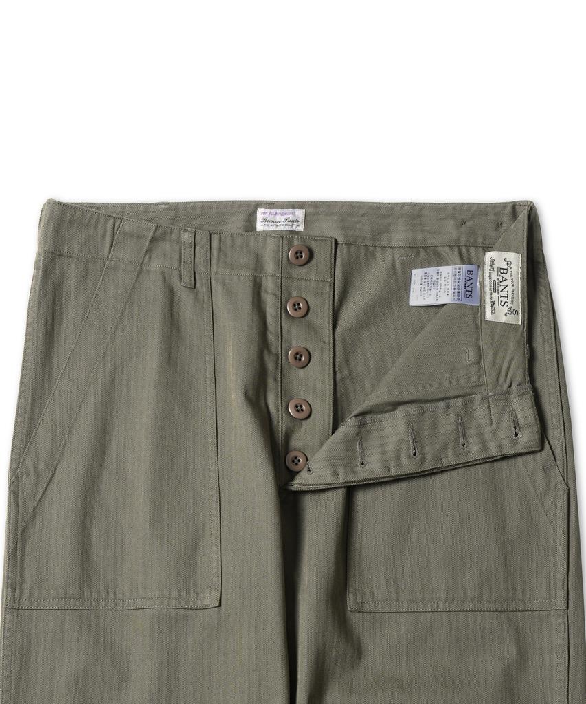 Bancheu Npg Hbt Cotton One Wash Fatigue Pants - Olive