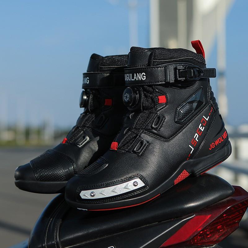 All-Season Waterproof Motorcycle Riding Boots Men Women Durable Off-Road Touring With Breathable Shock Absorption