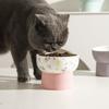 Creative Ceramic Drinking Water Food Tall Footed Bowls, Anti Overturning Neck Protection, Large Caliber, Cat Bowl, Supplies, 1Pc