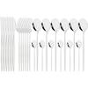 24Pcs Cutlery Stainless Steel Tableware Mirror White Gold Dinnerware Set Western Knife Fork Spoon Flatware Kitchen Silverware
