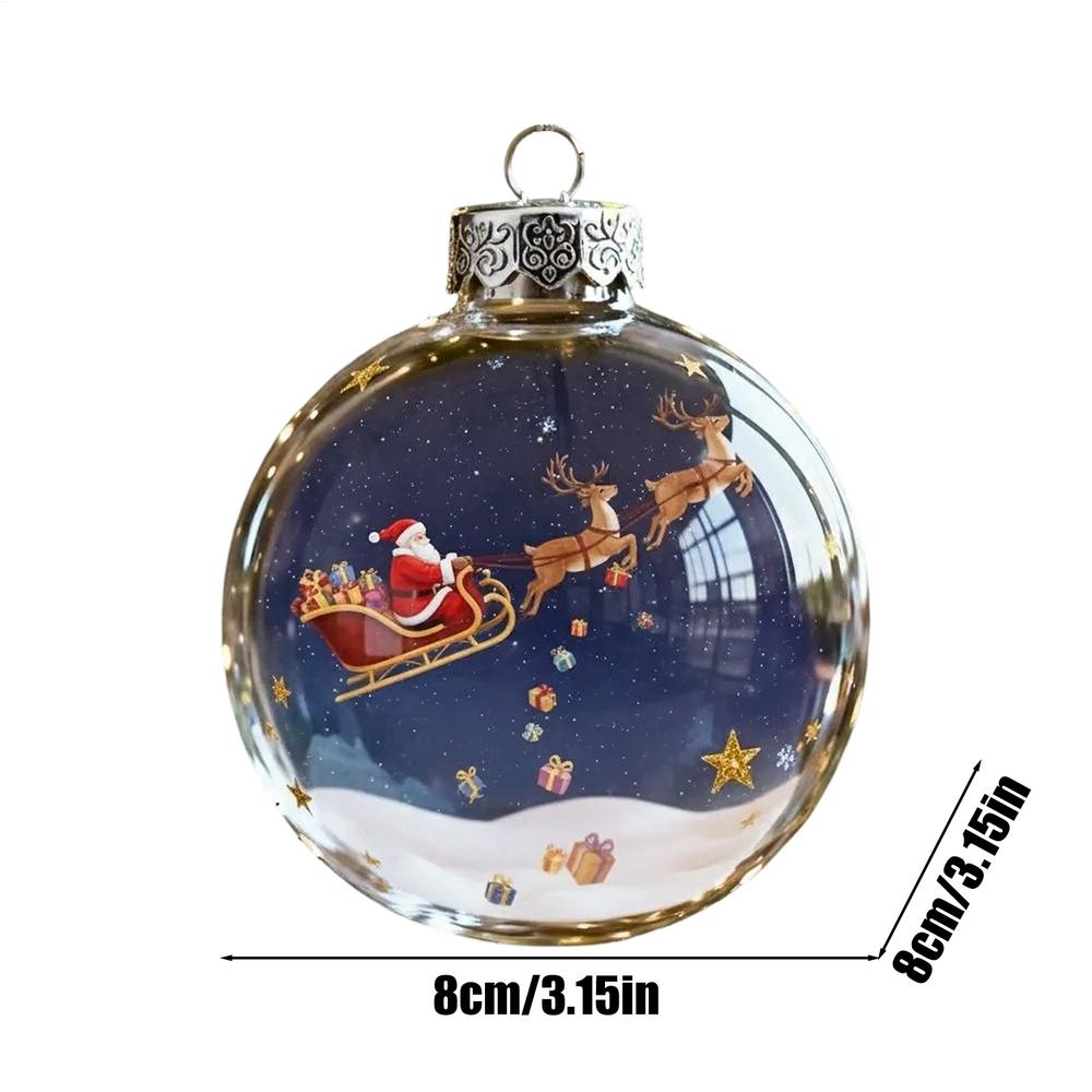 Christmas Balls Clear Seasonal Pendants Christmas Tree Decoration For Dinner School Restaurant Shopping Mall Wedding Birthday