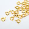 10Pcs Pure Copper Plated O Spring Clasps Round End Connectors For DIY Bracelet Jewelry Making Accessories