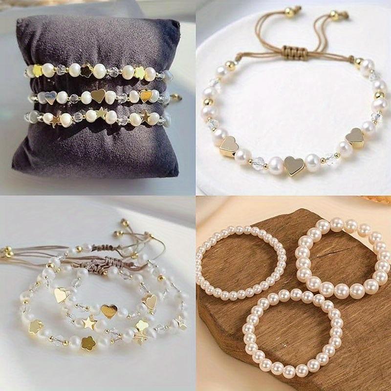 720 Pcs Assorted Beads Kits Spacer Beads Faux Pearl Beads Star Heart Beads