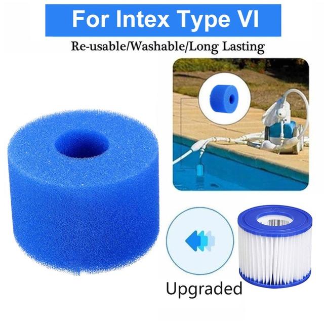 

Foam Filter For Swimming Pool Reusable For Intex Type I/II/VI/SI/H/A/B/D Washable Swimming Pool Filter Cartridge Garden Accessor