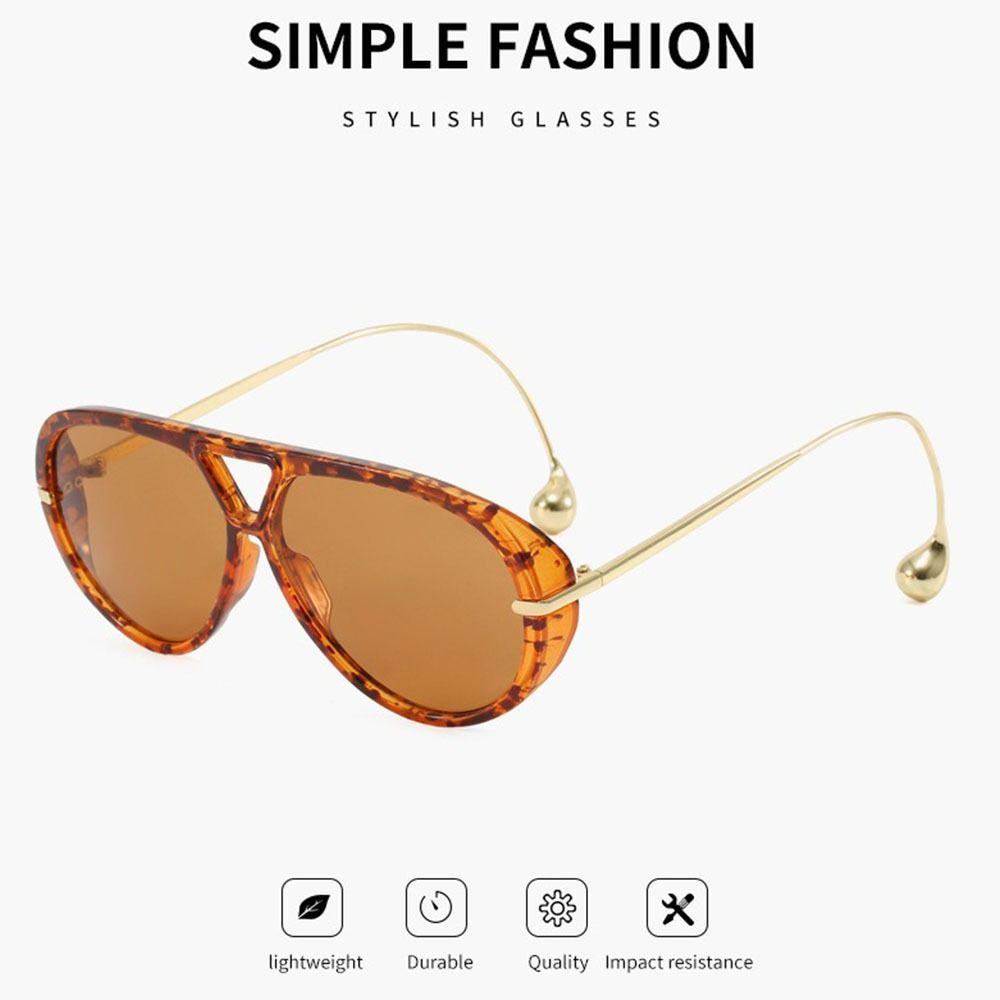 Anti-UV Women  Round  Sunglasses Trendy Oversized Shades Eyeglasses Retro Men Sun Glasses  Pilot