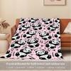 1pc Panda,Cute,Pattern Flannel Blanket - Lightweight Soft for All Seasons, Ideal for Couch, Office, Bed, Travel, Camping - Unique Gift, Cont