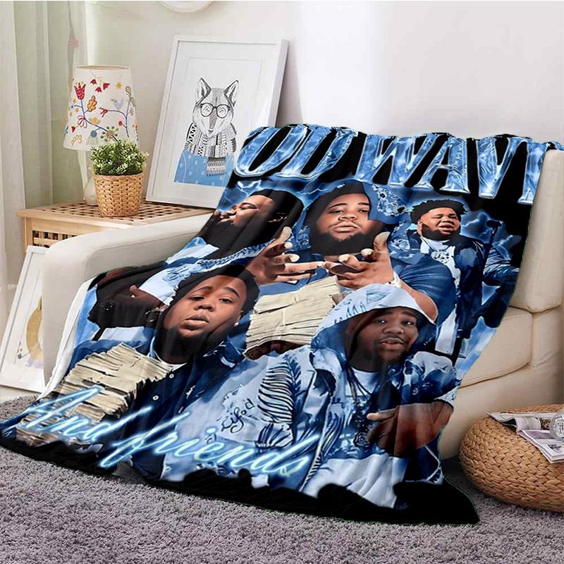 HOT Rod Wave 3D Print Rapper Star Soft Plush Blanket,Flannel Throw Blanket for Living Room Bedroom Picnic Bed Sofa Cover
