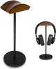 GEVO Headphone Stand, Made of Natural Wood, Premium Black Walnut with Aluminum Alloy, Elegant Headphone Hanger for Telework and Gaming, Unisex Wooden