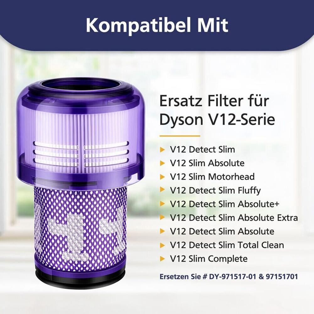 Washable Vacuum Filter For Dyson V12 Slim Compatible With For Dyson V12 Detect Removable Replacement Filter Part No.971517-01