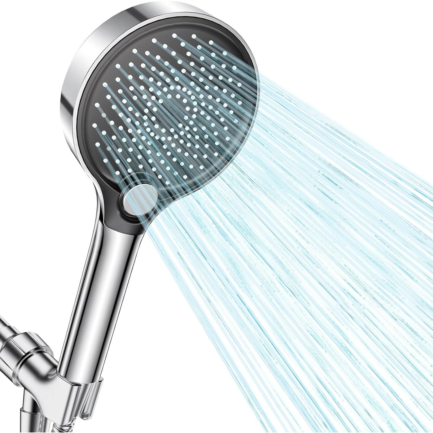 

Filtered Shower Head with Handheld,High Pressure Shower Head with Filters,3 Modes Water Softener Shower Head with Detachable Filters,Reduce Dryness F