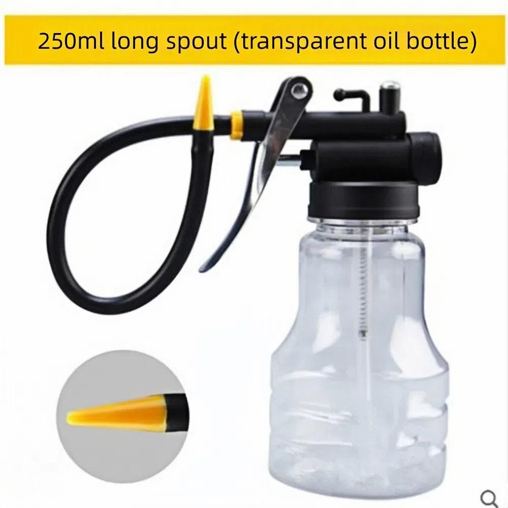 250 ML Small Oil Oiler High Pressure Pump Type Oiler New Transparent Oil Can
