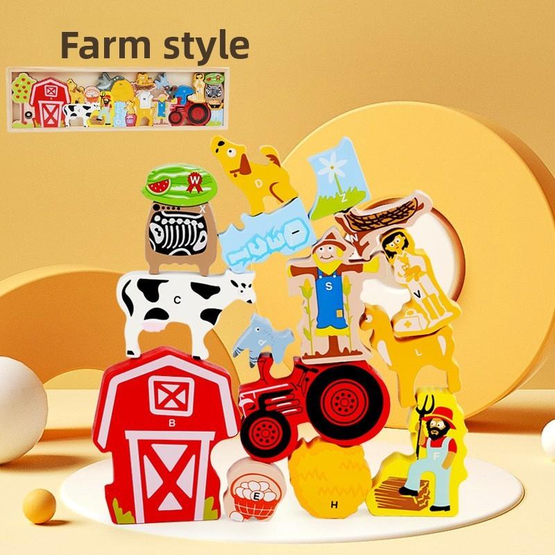 Wooden Childrens Traffic Animal Puzzle Educational Toy For Early Learning Development