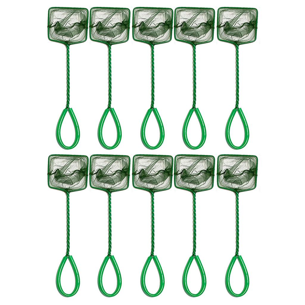 10Pieces Fish Catching and Fishtank Cleaning Nets for Home Aquarium Enthusiasts and Pet Store Easy To Use with Fine Mesh