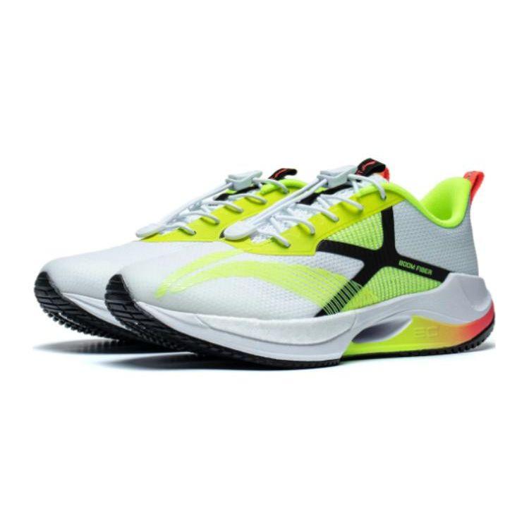 Li Ning Young Lightweight Sports Practice Non-Slip Wear-Resistant Low-Top Running Shoes Kids sneakers White Green YKFT030-51