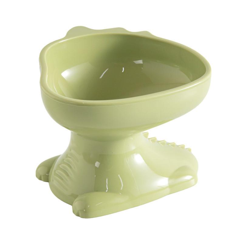 High-legged Cat Bowl Nordic Style Cartoon Neck-guard Anti-overflow Plastic Elevated Prevent Cervical Disease Pet Bowl