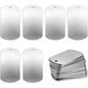 8Pcs Engraving Blank Tags Blank Stamped Dog Tags (Silver) Army Dog Tags Blank Military Dog Tags For Laser Engraving Blank Id Tag