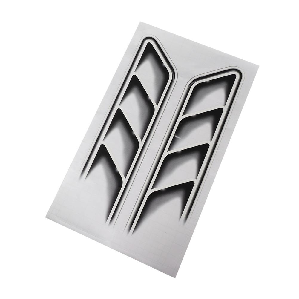 Black Auto Vent Air Flow Fender Sticker Waterproof