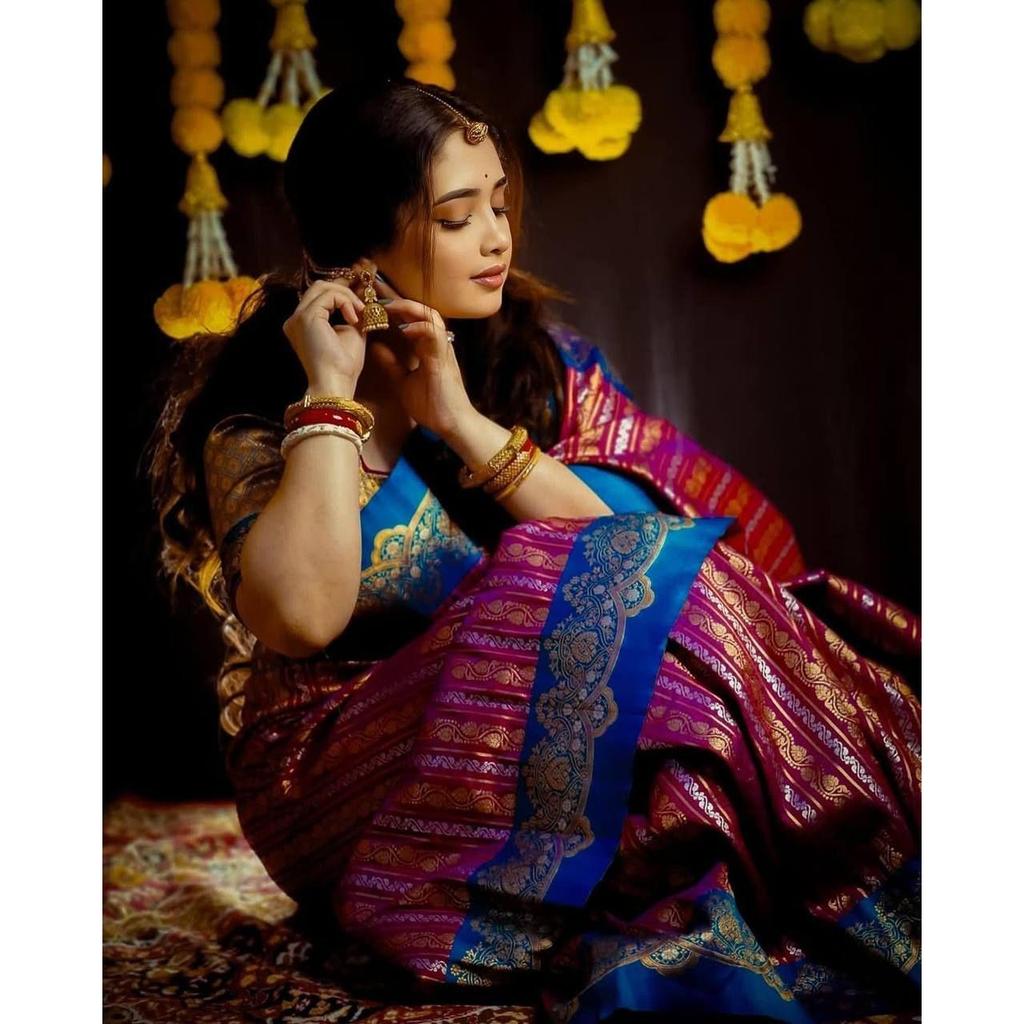 Premium Ethnic Collection - Soft Lychee Silk Saree