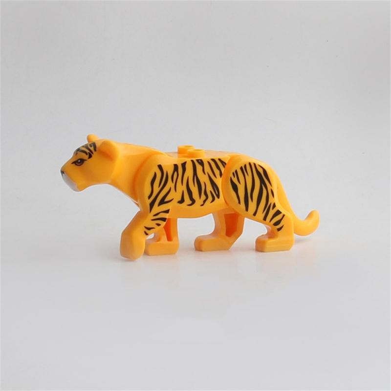 Tier Baustein Figuren Mini Leopard Krokodil Hai Modell Ornament Kinder Lernspielzeug