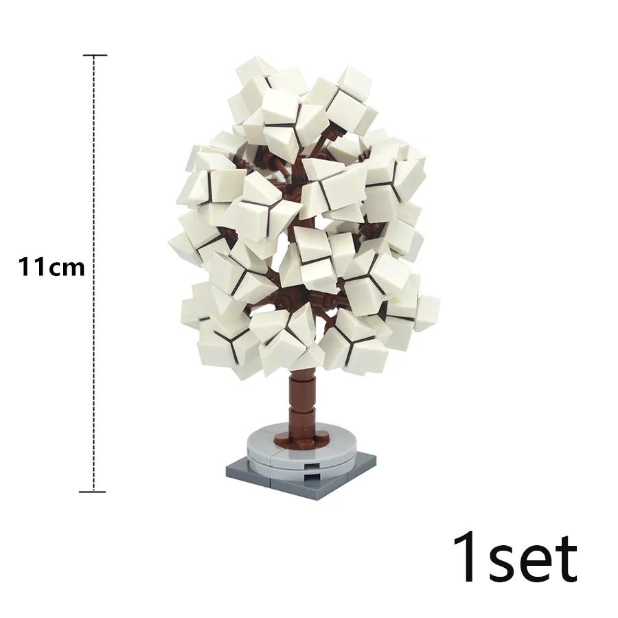 DIY Plant Tree City Bricks Assemble MOC Pine Christmas Tree Model Building Blocks Educational Creative Toys For Children Gifts