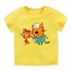 Tres Gatitos Dibujos Animados Ropa para Niños Camiseta para Niñas/Niños Linda Harajuku Camiseta Infantil Tops Verano Camiseta Casual Ropa para Niños Pequeños
