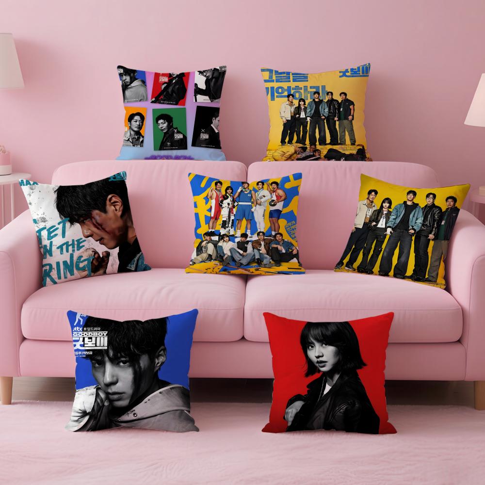 Hot Funny Korean TV Series GGood Boy Cushion Cover Pillow Case Soft Skin Friendly Fabric Concealed Zipper