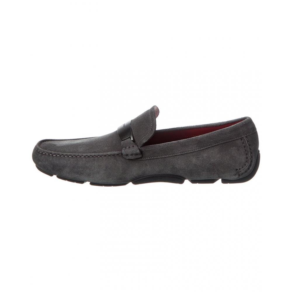 Salvatore Ferragamo Ferragamo Suede Loafer Grey